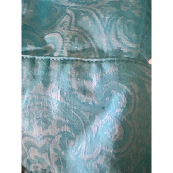 Robert Graham Classic Fit Long Sleeve Shirt Blue Paisley XL Linen Cotton - Picture 8 of 11